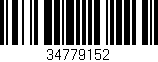 Código de barras (EAN, GTIN, SKU, ISBN): '34779152'