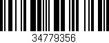 Código de barras (EAN, GTIN, SKU, ISBN): '34779356'