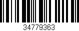 Código de barras (EAN, GTIN, SKU, ISBN): '34779363'