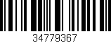 Código de barras (EAN, GTIN, SKU, ISBN): '34779367'