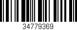 Código de barras (EAN, GTIN, SKU, ISBN): '34779369'