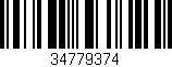 Código de barras (EAN, GTIN, SKU, ISBN): '34779374'