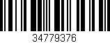Código de barras (EAN, GTIN, SKU, ISBN): '34779376'