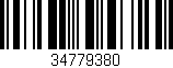 Código de barras (EAN, GTIN, SKU, ISBN): '34779380'