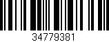 Código de barras (EAN, GTIN, SKU, ISBN): '34779381'