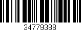 Código de barras (EAN, GTIN, SKU, ISBN): '34779388'