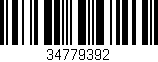 Código de barras (EAN, GTIN, SKU, ISBN): '34779392'