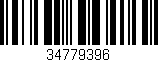 Código de barras (EAN, GTIN, SKU, ISBN): '34779396'