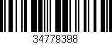 Código de barras (EAN, GTIN, SKU, ISBN): '34779398'