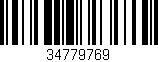 Código de barras (EAN, GTIN, SKU, ISBN): '34779769'