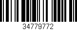 Código de barras (EAN, GTIN, SKU, ISBN): '34779772'