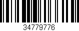 Código de barras (EAN, GTIN, SKU, ISBN): '34779776'