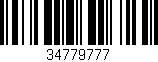 Código de barras (EAN, GTIN, SKU, ISBN): '34779777'