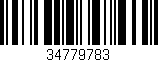 Código de barras (EAN, GTIN, SKU, ISBN): '34779783'