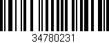 Código de barras (EAN, GTIN, SKU, ISBN): '34780231'