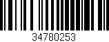 Código de barras (EAN, GTIN, SKU, ISBN): '34780253'