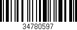 Código de barras (EAN, GTIN, SKU, ISBN): '34780597'