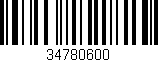 Código de barras (EAN, GTIN, SKU, ISBN): '34780600'