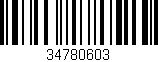 Código de barras (EAN, GTIN, SKU, ISBN): '34780603'