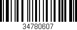 Código de barras (EAN, GTIN, SKU, ISBN): '34780607'