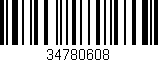 Código de barras (EAN, GTIN, SKU, ISBN): '34780608'