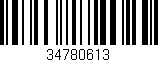 Código de barras (EAN, GTIN, SKU, ISBN): '34780613'