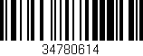 Código de barras (EAN, GTIN, SKU, ISBN): '34780614'