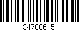 Código de barras (EAN, GTIN, SKU, ISBN): '34780615'