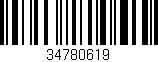 Código de barras (EAN, GTIN, SKU, ISBN): '34780619'