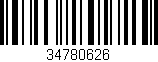 Código de barras (EAN, GTIN, SKU, ISBN): '34780626'