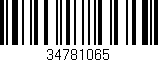 Código de barras (EAN, GTIN, SKU, ISBN): '34781065'