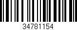 Código de barras (EAN, GTIN, SKU, ISBN): '34781154'