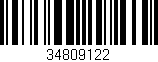 Código de barras (EAN, GTIN, SKU, ISBN): '34809122'
