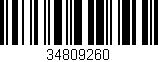 Código de barras (EAN, GTIN, SKU, ISBN): '34809260'