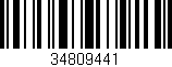 Código de barras (EAN, GTIN, SKU, ISBN): '34809441'