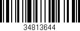 Código de barras (EAN, GTIN, SKU, ISBN): '34813644'