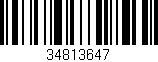 Código de barras (EAN, GTIN, SKU, ISBN): '34813647'