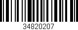 Código de barras (EAN, GTIN, SKU, ISBN): '34820207'