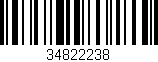 Código de barras (EAN, GTIN, SKU, ISBN): '34822238'