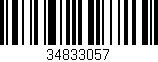 Código de barras (EAN, GTIN, SKU, ISBN): '34833057'
