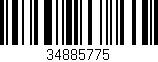 Código de barras (EAN, GTIN, SKU, ISBN): '34885775'