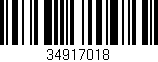 Código de barras (EAN, GTIN, SKU, ISBN): '34917018'