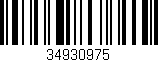 Código de barras (EAN, GTIN, SKU, ISBN): '34930975'