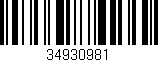 Código de barras (EAN, GTIN, SKU, ISBN): '34930981'