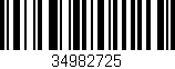 Código de barras (EAN, GTIN, SKU, ISBN): '34982725'