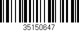 Código de barras (EAN, GTIN, SKU, ISBN): '35150647'