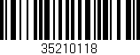 Código de barras (EAN, GTIN, SKU, ISBN): '35210118'