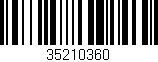 Código de barras (EAN, GTIN, SKU, ISBN): '35210360'