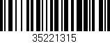 Código de barras (EAN, GTIN, SKU, ISBN): '35221315'