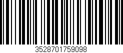 Código de barras (EAN, GTIN, SKU, ISBN): '3528701759098'